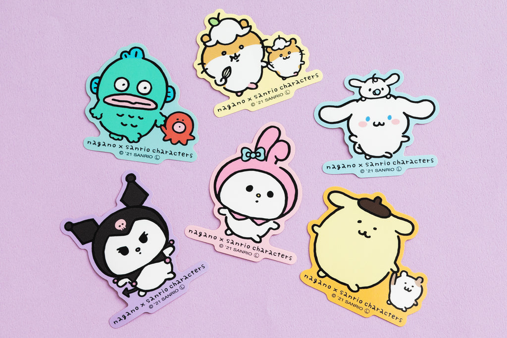 Nagano x Sanrio Characters Loose sticker (Kuromi) that can be pasted on smartphones