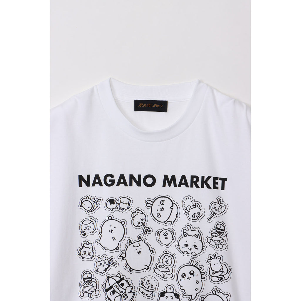 Nagano Market Big Silhouette L/S T -shirt large group White