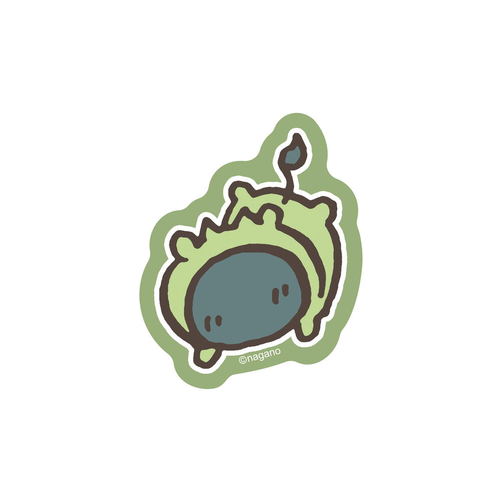 스마트 폰에 붙여 넣을 수있는 Nagano 캐릭터 스티커 (Pajamas Party/Green)