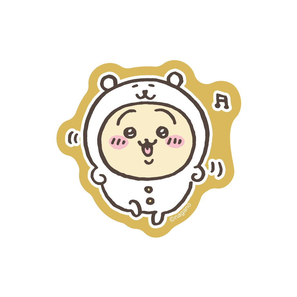 나가노 캐릭터 스티커 스마트 폰에 붙어있을 수있는 스티커 (토끼로 덮인 나가노 곰)