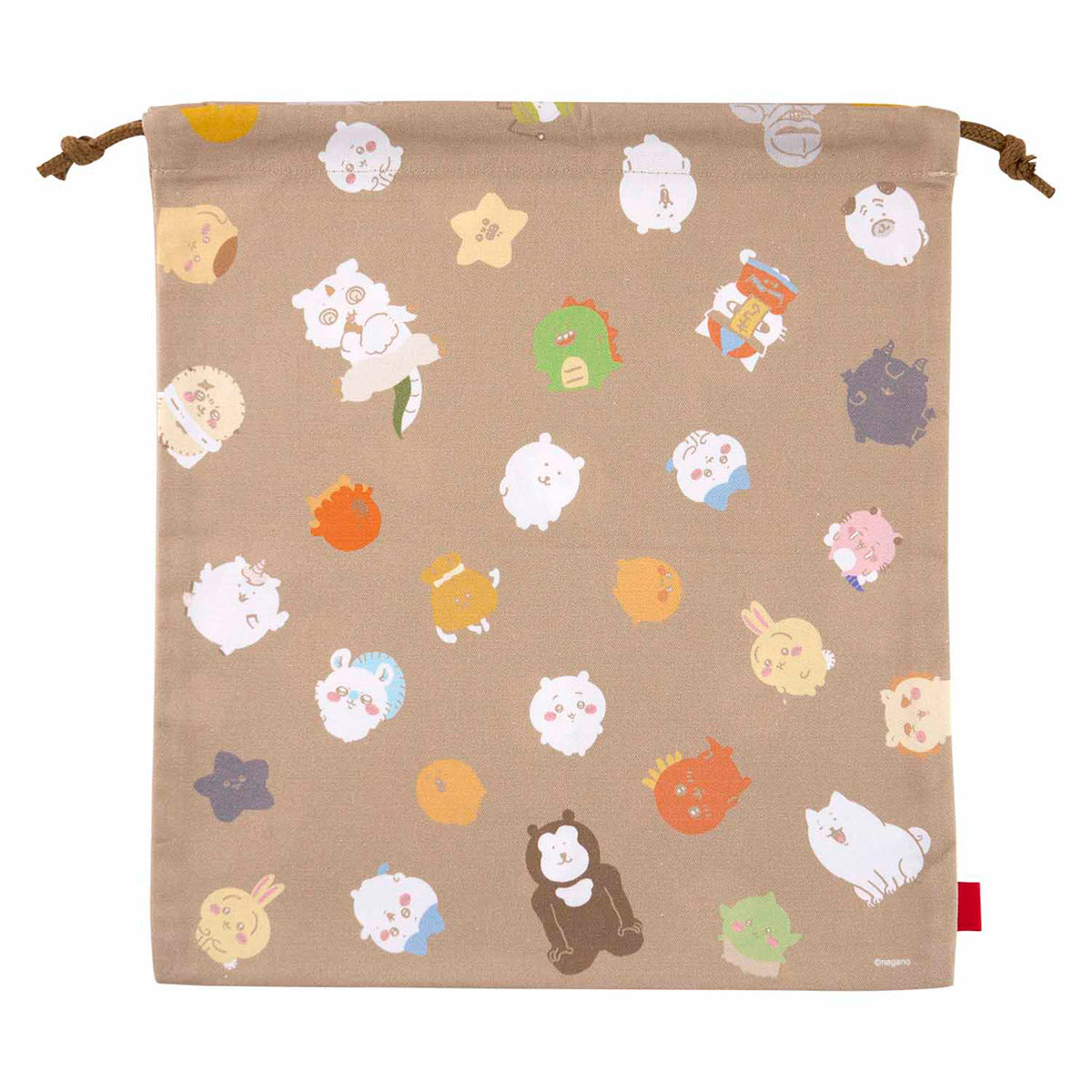 ナガノマーケット 大きめ便利巾着（ブラウン）