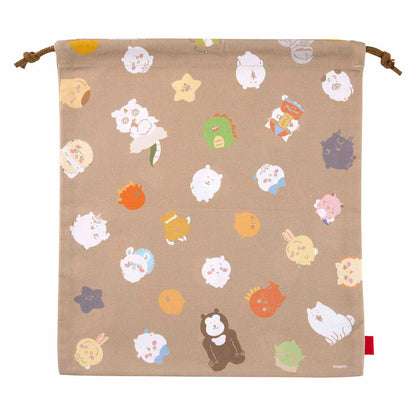 ナガノマーケット 大きめ便利巾着（ブラウン）