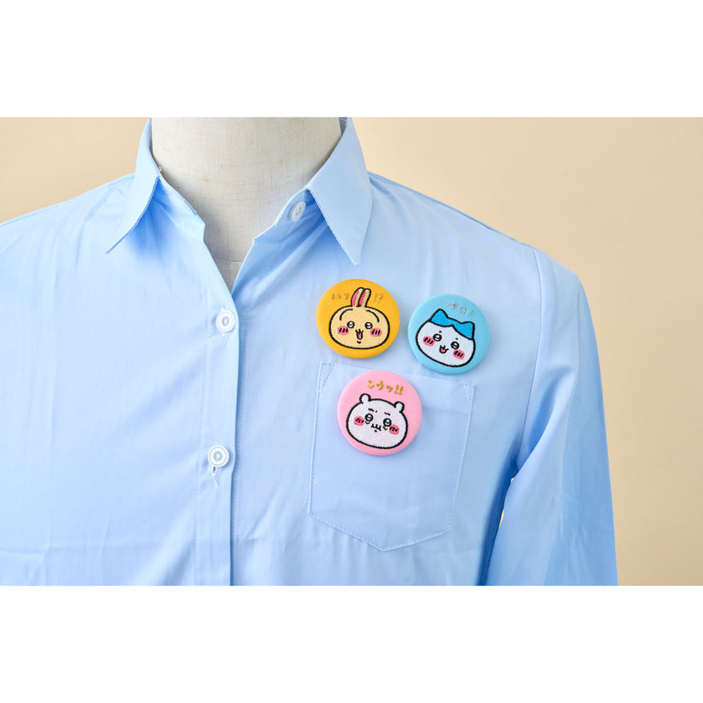 Nagano Market Embroidery Can Badge (Hachiware)