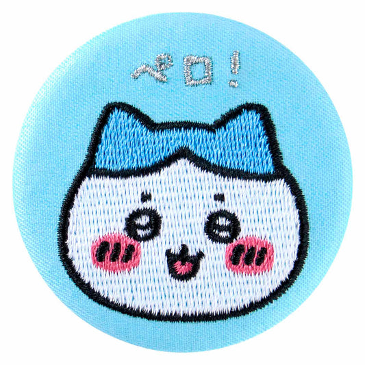 ナガノマーケット 刺繍缶バッジ（ハチワレ）