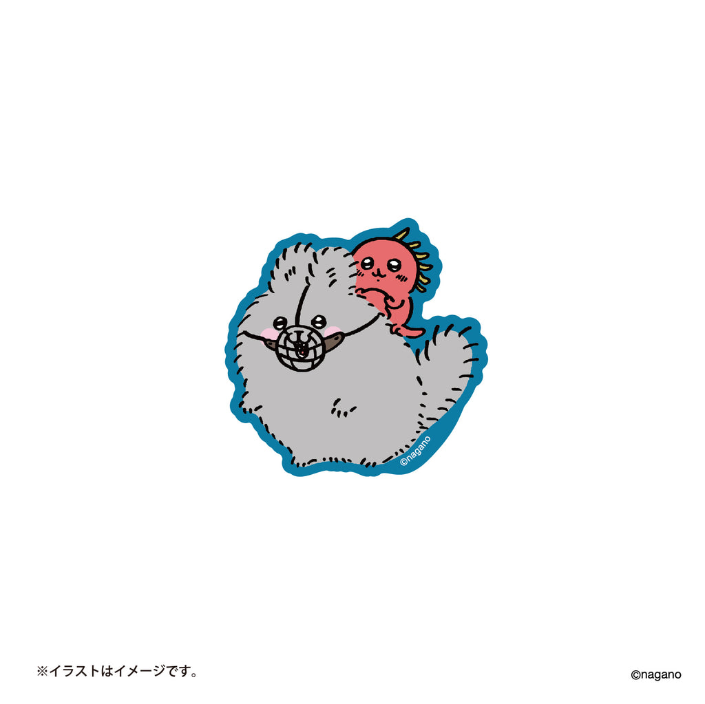 Nagano Market Fun Sticker (Chupacabra and chinchilla) that can be pasted on a daily smartphone
