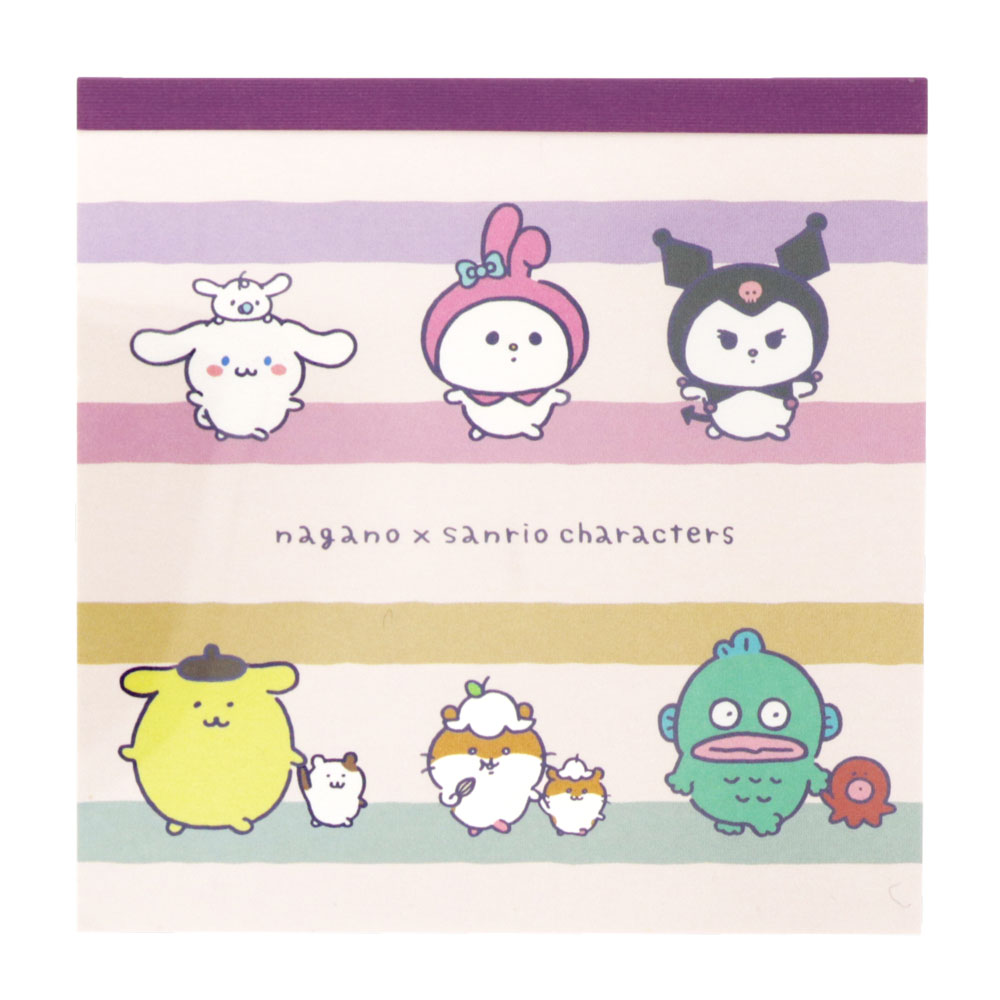 Nagano X Sanrio 캐릭터 스퀘어 메모 (모두)