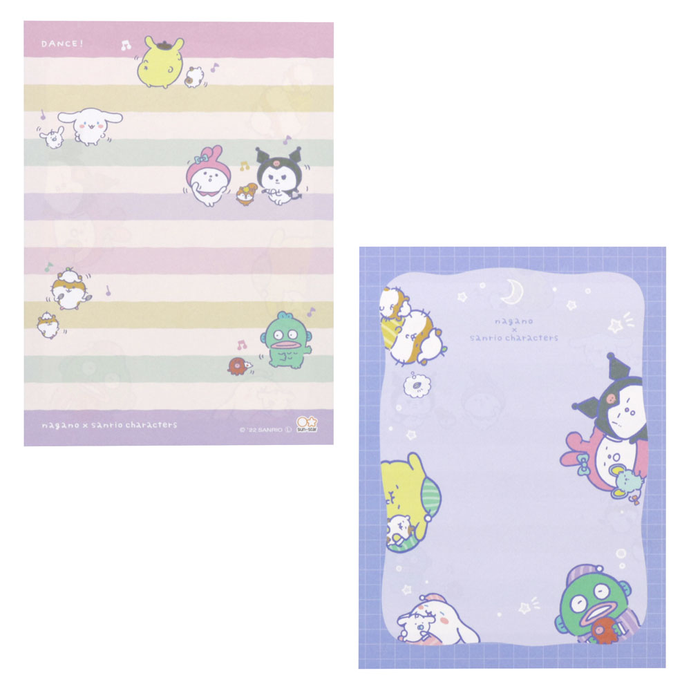 Nagano x Sanrio Characters Mini Letter Set (Everyone)
