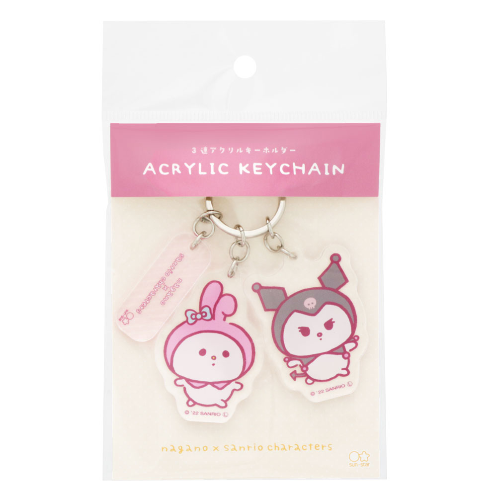 Nagano x Sanrio Characters 3 Acrylic Keychain (My Melody Cromi)