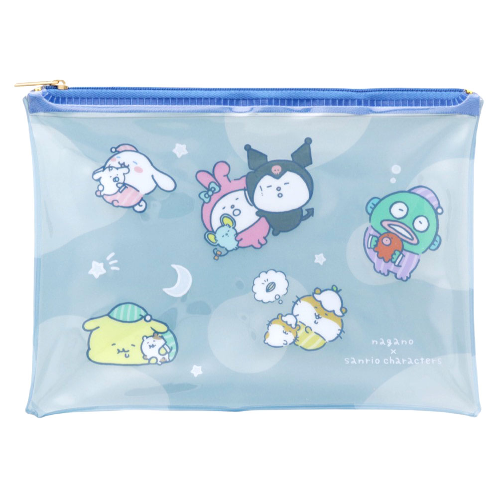 Nagano x Sanrio Characters Flat Clear Pouch (Nemuine)