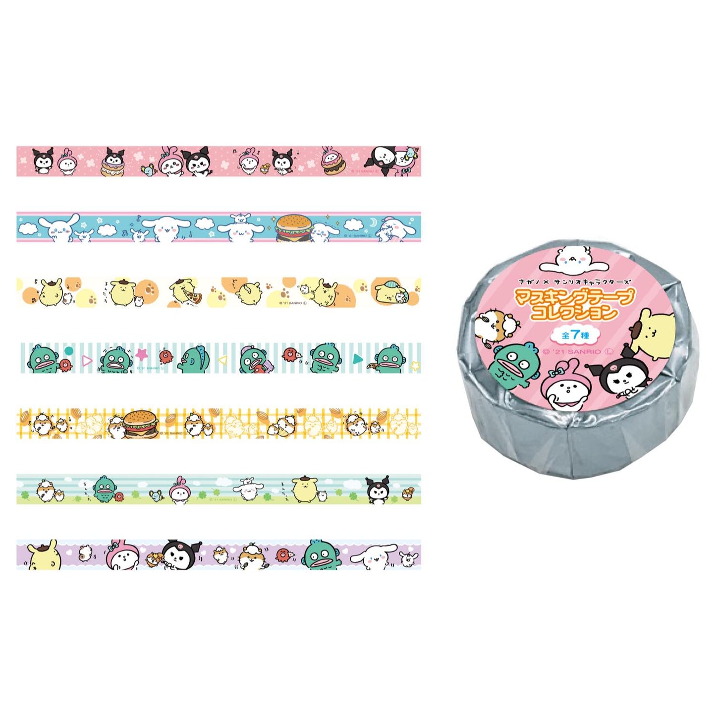 Nagano×Sanrio Characters 面具膠帶收藏 1BOX 7個入 