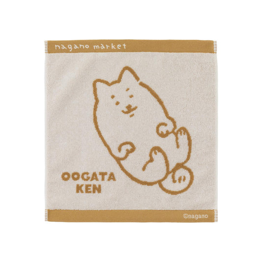 ナガノマーケット ワンカラージャガードハンドタオル（大型犬）